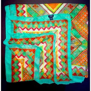 A beautiful, colorful scarf great for any season of the year!